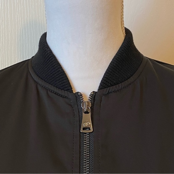Bernardo Black Satiny Bomber Boyfriend Zip Up Jacket Small - Picture 9 of 16